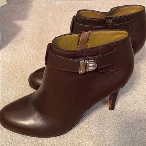 Coach ankle leather boots EUC size 7 like new in box no marks,perfect condition